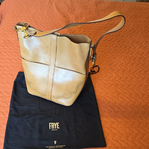 Frye Handbags - Frye Tan Leather Shoulder Bag